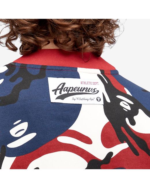 Aape By A Bathing Ape Red Aape Unvs Camo Cardigan for men