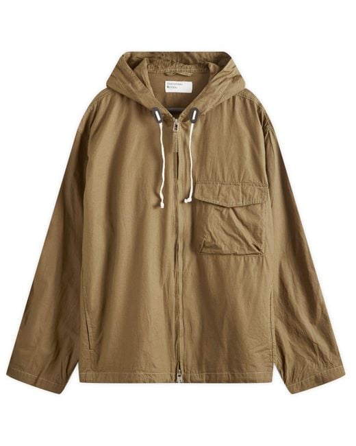 Universal Works Brown Broad Cloth Fistral Jacket for men