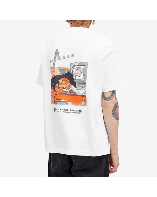 Percival White Online Oversized T-Shirt for men