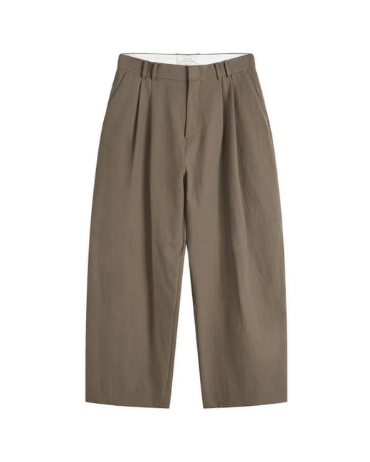 Studio Nicholson Line Double Pleat Volume Pants in Gray for