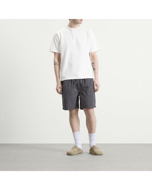 Forét Gray Shift Textured Shorts for men