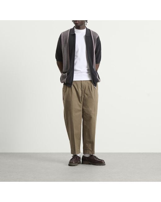Beams Plus Green 2 Pleat Chino for men