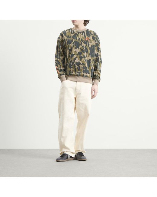 Malbon Green Range Tour Divot Camo Sweatshirt for men