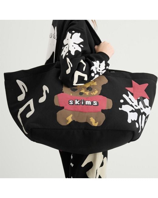 Skims Black X Cpfm Fleece Carryall Tote