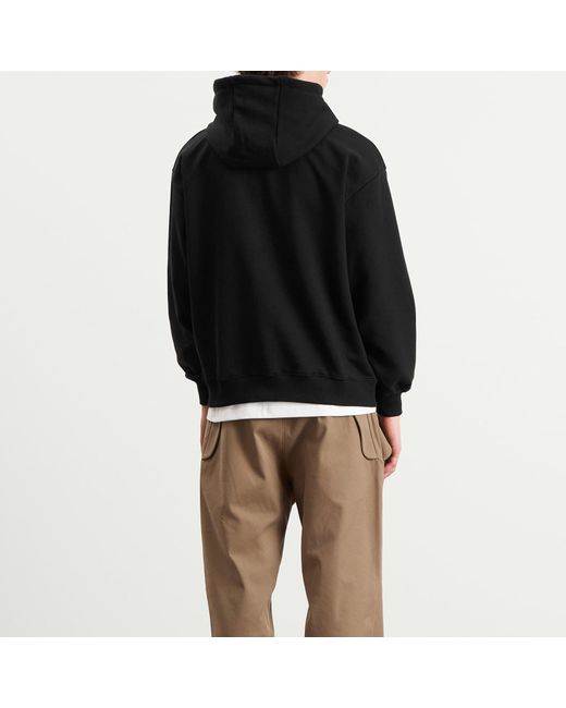 Snow Peak Black Square Logo Hoodie for men
