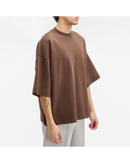 Nike Brown Tech Fleece Short Sleeve T-Shirt for men