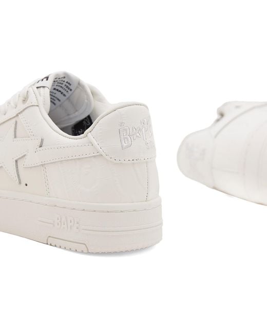 A Bathing Ape White Bape Sta #3 Sneakers