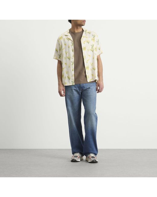 Kestin Natural Gorse Print Crammond Shirt for men