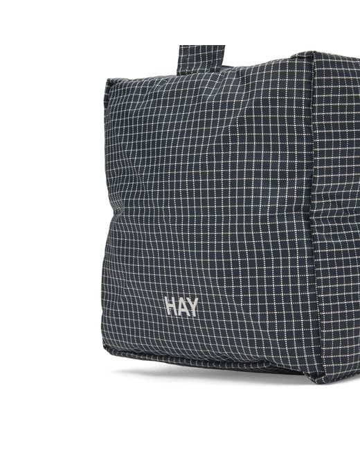 Hay Black Grid Wash Bag