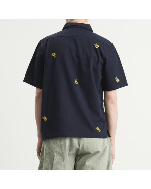 Service Works Blue Cross Stitch Shirt for men