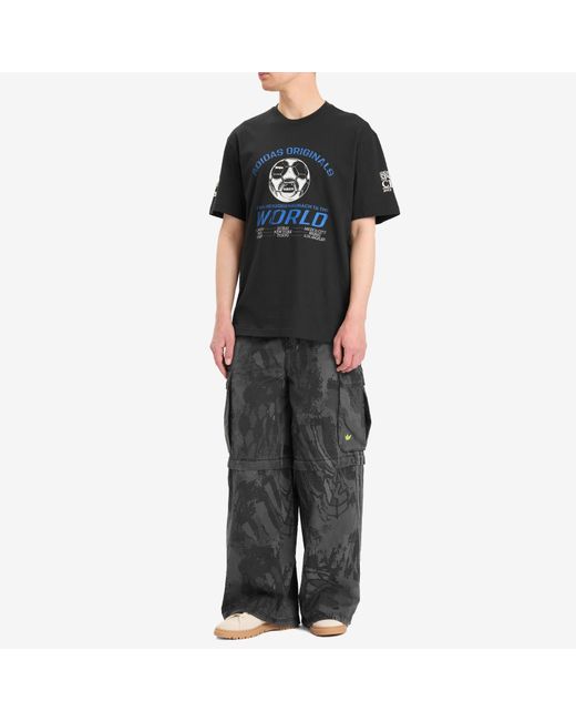 Adidas Black 90S Football T-Shirt for men