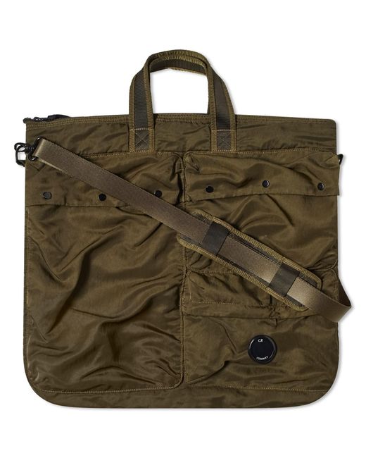 C P Company Green Nylon B Tote Bag for men