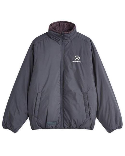 Aape By A Bathing Ape Blue Aape Now Reversible Camo Padded Jacket for men