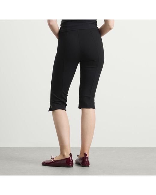 GOOD AMERICAN Black Soft Stretch Ponte Pull On Capris