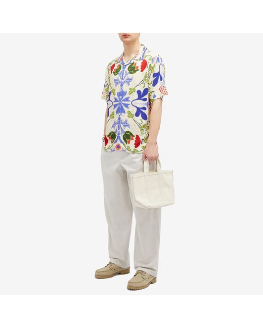 Wax London Blue Didcot Summer Floral Vacation Shirt for men