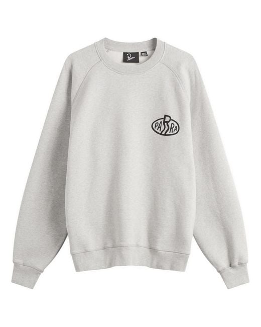 by Parra White Legs Logo Crew Sweatshirt for men