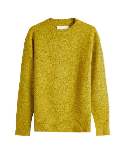 Jil Sander Green Boiled Wool Crew Knit for men