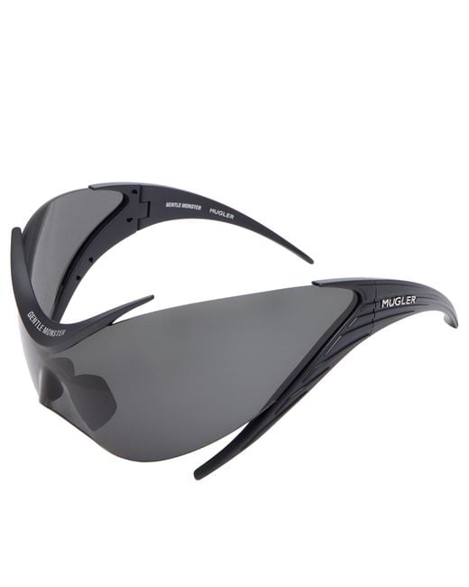 Gentle Monster Black X Mugler Spiral 01 Sunglasses