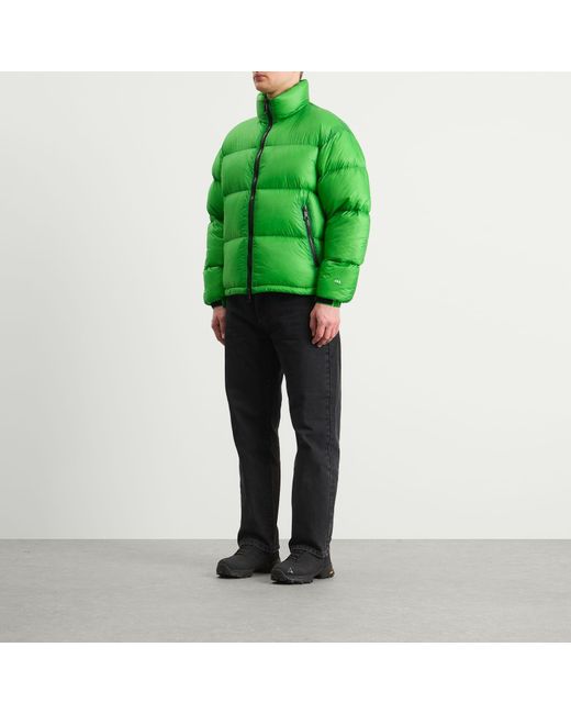 MKI Miyuki-Zoku Green Translucent Funnel Neck Bubble Jacket Presented By End for men