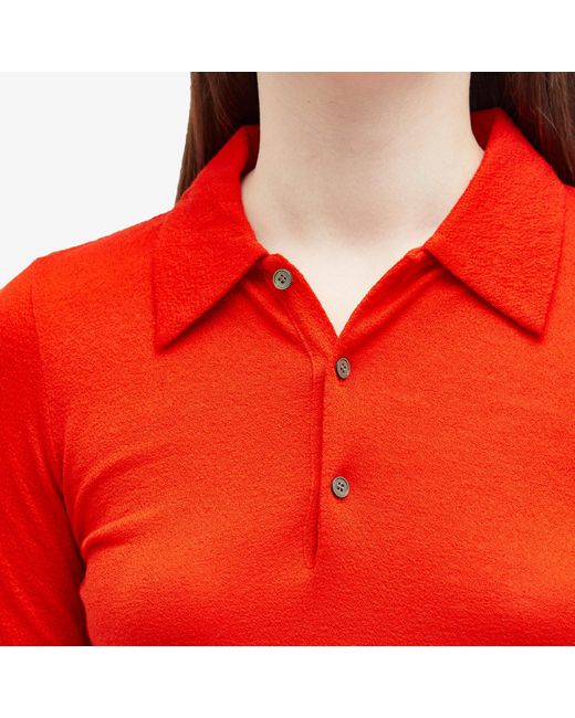 Auralee Red Wool Amunzen Polo