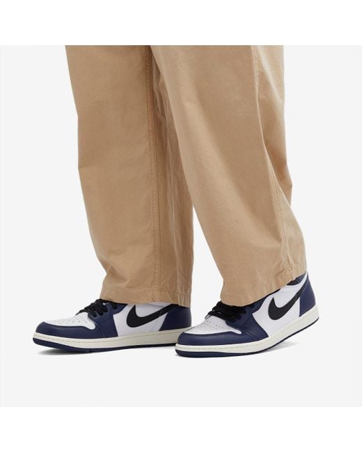Nike Blue Retro Hi OG Leather Sneakers
