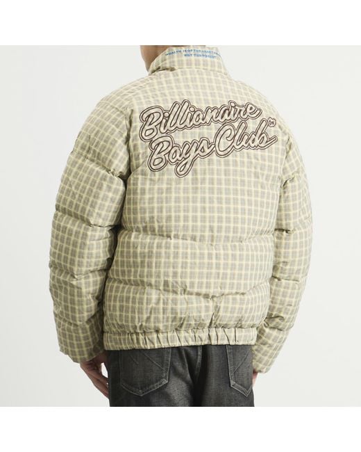 BBCICECREAM Natural Script Nylon Check Puffer Jacket for men