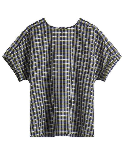 A.P.C. Black Malorie Check Short Sleeve Top