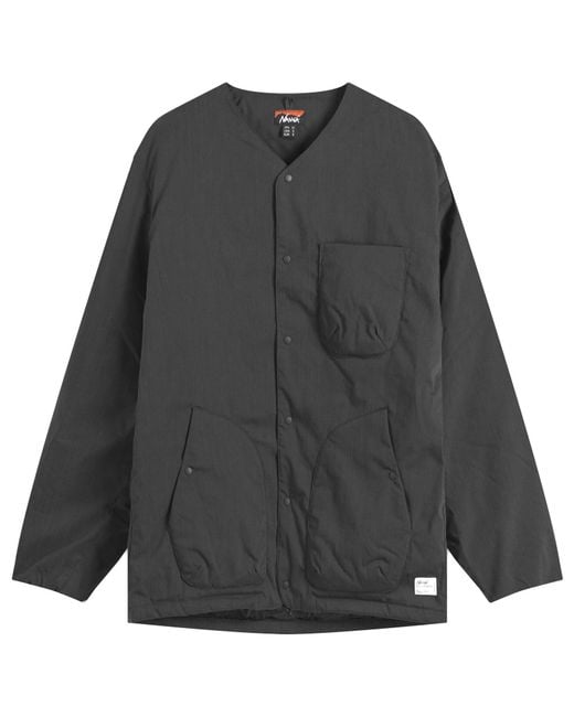 NANGA Black Hinoc Ripstop Inner Down Cardigan for men