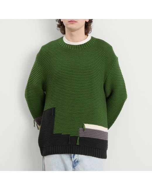 YMC Green Flint Crew for men