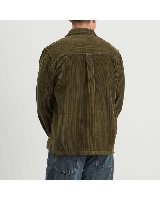 Folk Green Patch Overshirt for men