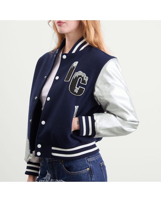 ICECREAM Blue Cherry Varsity Jacket