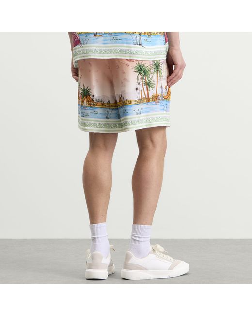 Casablanca Pink Ethereal Silk Shorts for men