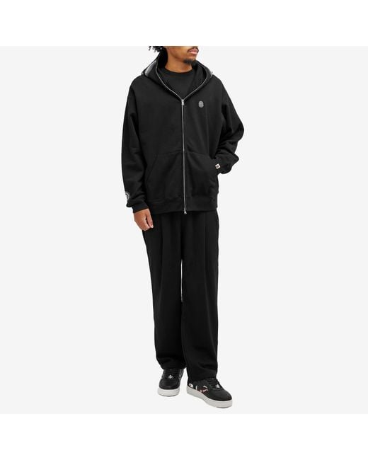 A Bathing Ape Black One Point Shark Full Zip Hoodie for men