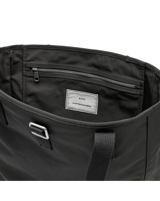 A.P.C. Black Cabas Archive Tote Bag for men