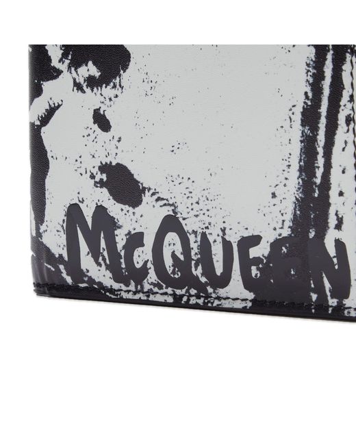 Alexander McQueen Metallic Jacket Print Wallet for men