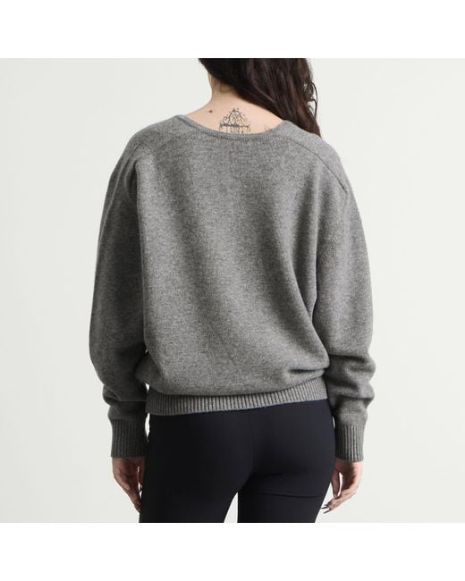 NOTHING WRITTEN Gray Carna V-Neck Pullover