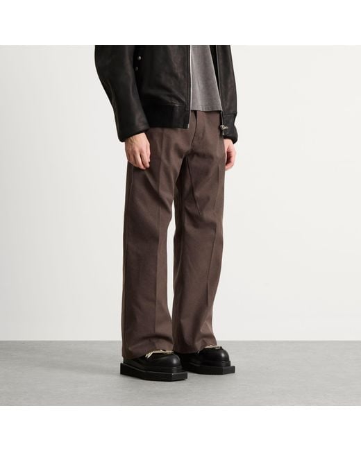 Rick Owens Brown Whipcord Geth Jeans for men
