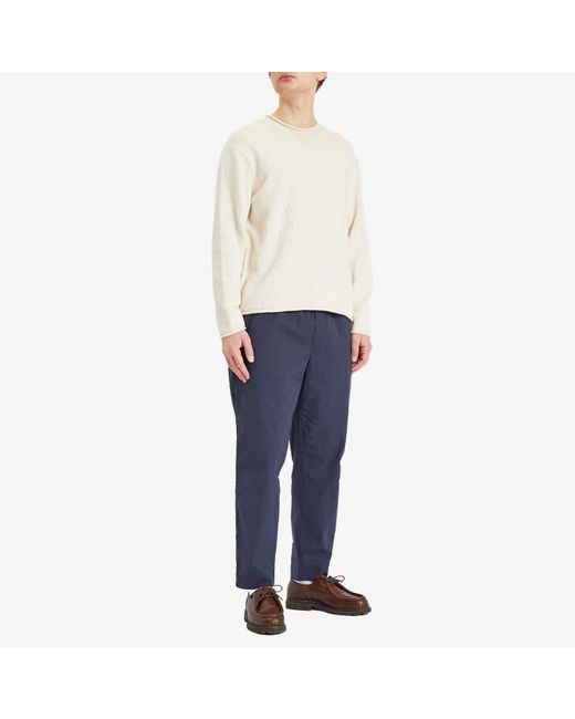Folk Blue Seersucker Drawcord Assembly Pants for men