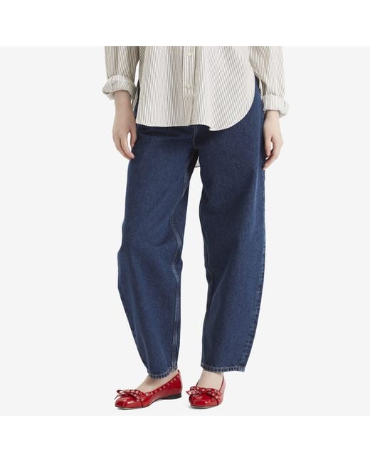 Ganni Blue Stary Rigid Denim Jeans