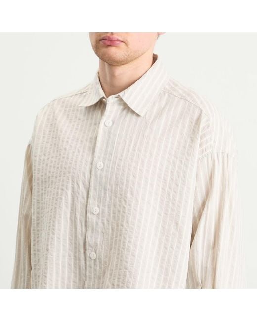 Applied Art Forms Natural Soho Stripe Shirt for men