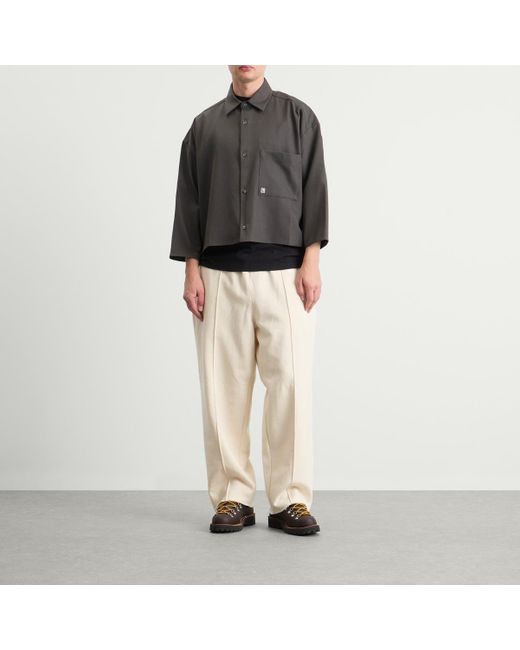 Merely Made Gray Cropped Overshirt for men