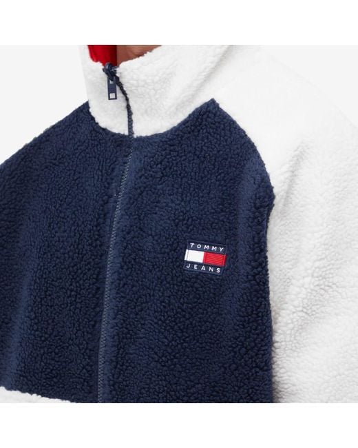 Tommy Hilfiger Blue Reversible Sherpa Fleece Jacket for men