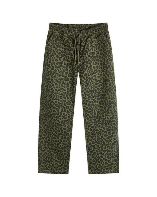 Service Works Green Leopard Chef Pants for men
