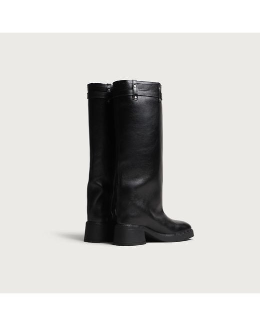 Miista Black Izolda Zipper Tall Boots