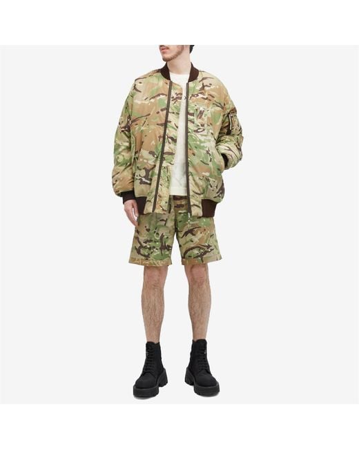 1017 ALYX 9SM Green Oversized Camo Nylon Bomber Jacket for men