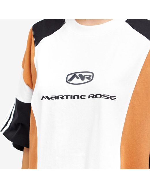 Martine Rose White Panelled Oversized T-Shirt