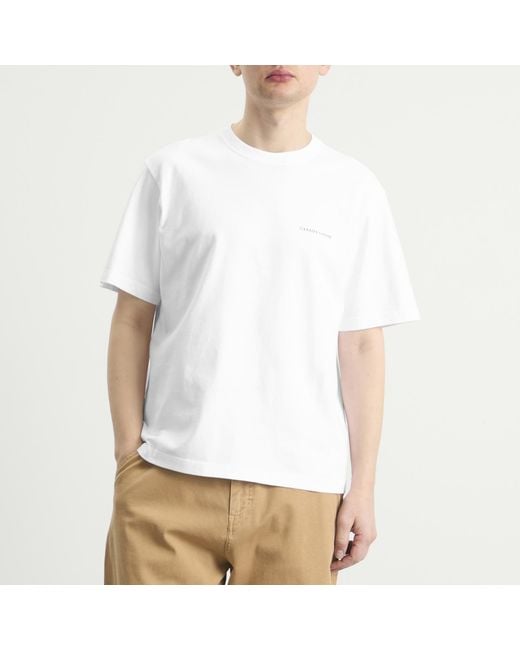 Canada Goose White Novo T-Shirt With Back Graphic for men