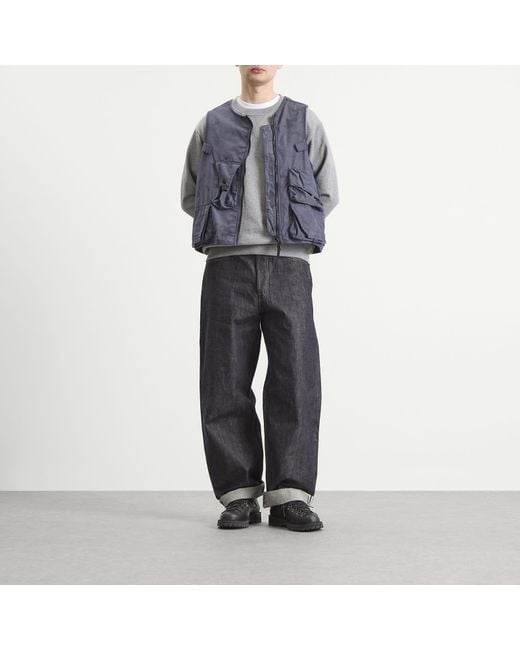 Stone Island Blue Faded Camo Ripstop-Tc Utility Vest for men