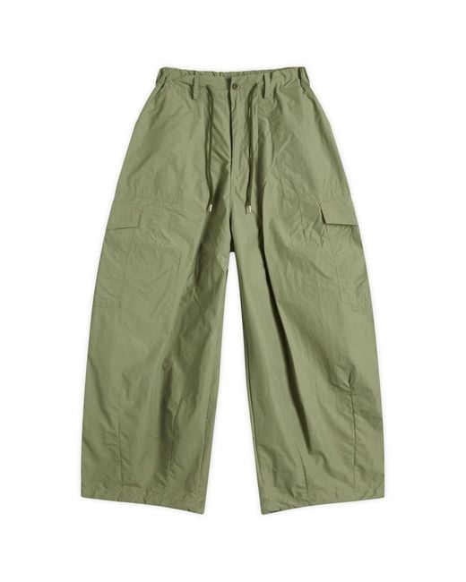 FRIZMWORKS Green Nylon Cargo Balloon Pants for men