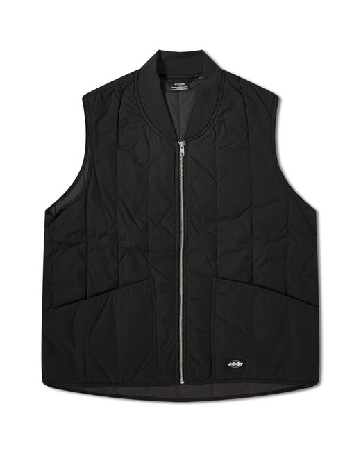 Dickies Black Premium Collection Quilted Vest for men
